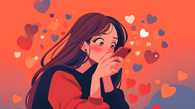 woman enjoying phone
