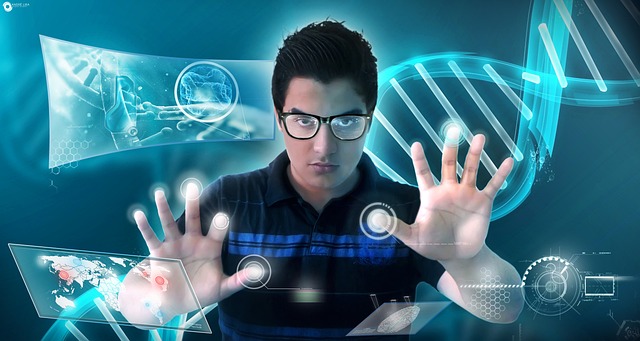 man analyzing tech