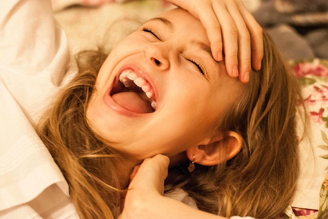 girl laughing