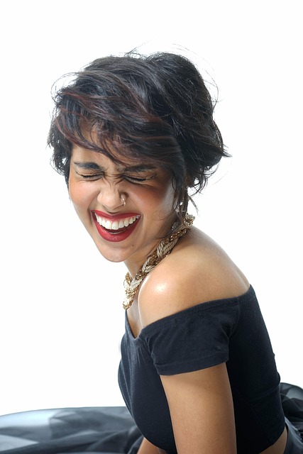 woman laughing